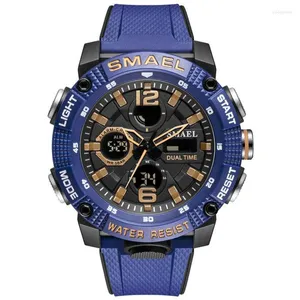 Wristwatches SMAEL Sport Watch Men Waterproof LED Digital Watches Stopwatch Big Dial Clock For Male 8039 Relogio Masculino Quartz