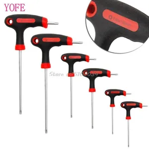 Hand Tools T-Handle Grip Torx & Hex Allen Key Screwdriver Driver Tool T10/15/20/25/30/40 S08 Wholesale&DropShip