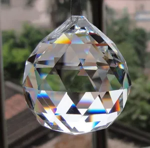 new Wonderful Hanging 20mm diameter Clear Crystal Pendants Ball Sphere Prism Spacer Beads For Home Wedding Glass Lamp Chandelier Decoration