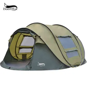 Desert&Fox Automatic Pop-up Tent, 3-4 Person Outdoor Instant Setup Tent 4 Season Waterproof Tent for Hiking, Camping, Travelling H220419