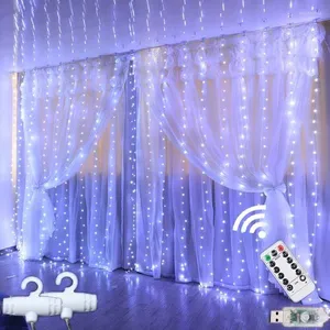 Strings LED String Lights Garland Curtain Year 2023 Remote Control USB Christmas Decorations For Home Fairy Noel Navidad 2022LED
