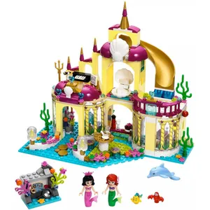 New Friends 41063 Princess Ariel Undersea Palace The Mermaid Castle 383Pcs 10436 Building Blocks Toys For Children Gift284o
