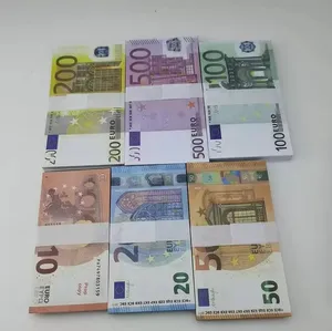 Party Supplies Movie Money Banknote 10 20 50 100 200 500 Dollar Euros Realistic Toy Bar Props Copy Currency Faux-billets 100PCS/Pack high quality