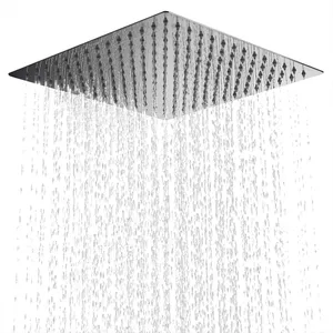 8/10/12 inch Rainfall Shower Head Stainless Steel Square Rain Shower Head Pressurized Big Shower Head