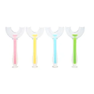 Silicone U Shape Toothbrush For Children Food Grade Soft Brush Head Kids Tooth Clean Tools Baby Teeth Gums Brush Oral Care