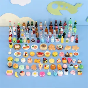 Cute Miniature Dollhouse Supermarket Food Snacks Mini Cake Wine Drink for Blyth Barbies BJD Doll Kitchen Accessories 220725