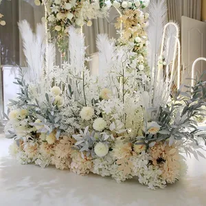 Decorative Flowers & Wreaths Custom Wedding Flower Arrangement Stage Background Arch Decoration Road Leading Row Party Event Display Window