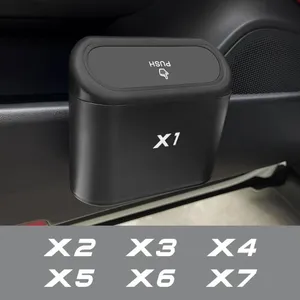 Car Organizer Trash Can Storage Box For X3 F25 G01 X4 F26 G02 X5 E70 F15 G05 X6 E71 F16 G06 X1 E84 F48 X2 F39 X7 G07 Auto Accessories
