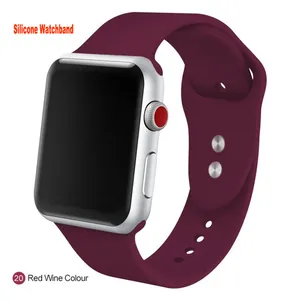 Silicone Straps For Apple Watch band 44mm 40mm 45mm 41mm 38mm 42mm 44 42 38 40 45 mm watchband bracelet iWatch serie 3 4 5 6 se 7