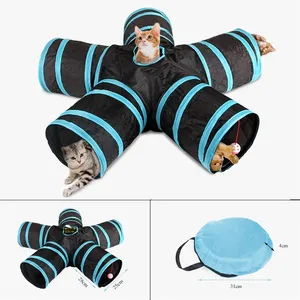 5/4/3Holes Pet Cat Tunnel Funny Toys for cats Foldable Cat Toys Interactive Cat Rabbit Animal Play Games Tunnel Chat Pet Product 220423