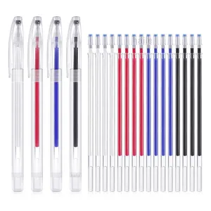 Haile 214pcs High Temperature Disappearing Pen Heat Erasable Fabric Pen Case Refills DIY Patchwork Garment Dash Marker Pens 220714