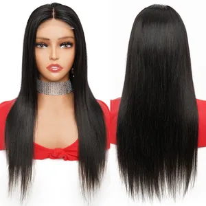 Bone Straight Human Hair Wig For Women 4x4 Lace Closure Wig Brazilian Virgin Hair With Transparent Lace 13x4 Lace Frontal Wig Pre-Plucked Natural Color 150% Density