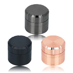 Unique Design Metal Tobacco Grinders Smoke Accessory Colorful 4 Layers Zinc Alloy Grinder Screen Printing Cigarette Diameter 63mm Angular Herb Crusher