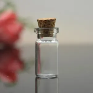 10pcs Small Glass Bottles with Clear Cork Stopper Jars Tiny Wedding Vials Message Favor Containers Jewelry Spell Jars