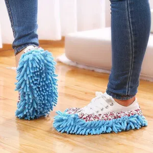 Multifunction Floor Dust Cleaning Mop Slippers Cloths Lazy Mopping Shoes Home Cleaning Micro Fiber Feet Shoe Covers Washable Reusable