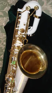 High grade White Color body Gold lacquer key Baritone Saxophone