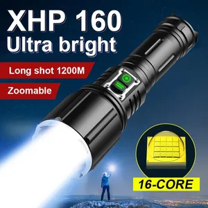 Flashlights Torches Lumen XHP160 Powerful LED 4500mAh USB Rechargeable Torch IP6 Tactical Hand Light LanternFlashlights FlashlightsFlashligh