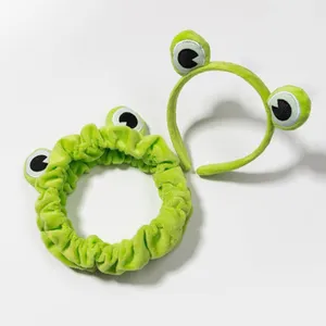 Cartoon Funny Frog Makeup Headband Wide-brimmed Elastic Hairbands Cute Girls Hair Bands Women Hair Accessories Girls Hairband