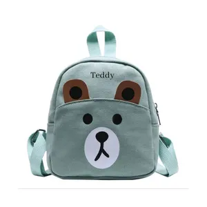 Personalised Name Bear Backpack with ANY NAME Toddler School Bag Custom Children Travel Shopping Rucksacks Bear Shoulder Bags 220402