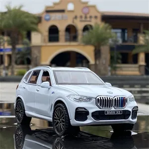 1:32 X5 SUV Alloy Car Model Diecasts & Toy Vehicles Metal Simulation Sound and Light Collection Childrens Gift 220418