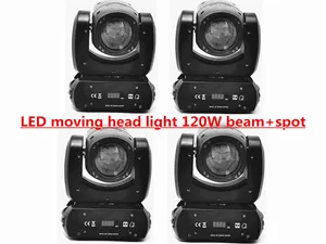 4pcs Moving Head 120W Beam Pattern Movin Head with 8 Rotating Prism Super Bright Adjustable DMX Sound Activated Perfect for Stage