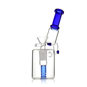 6.2 inches bent type hookah microscope shape mini bong with diffused downstem percolator and 14mm female joint