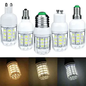 E27 E26 E12 E14 B22 G9 GU10 LED Corn Light Bulbs DC 12V 24V Spotlights 7W 27LEDs Home Bright Table Desk Lamps Indoor Lighting H220428