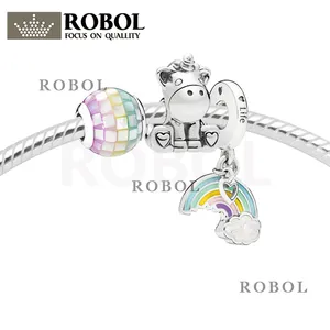 2022 newest story toy series charm 925 Sterling Silver Pandora Charms for Bracelets DIY Jewelry New Rainbow Pendant Beads Exquisite Fashion wholesale box