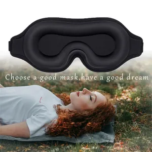 3D Memory Foam Silk Sleep Mask Soft Eye Patches Comfort Three Dimensiona Design Face Sleeping Mask Eyeshade Breathable Women Men 220726
