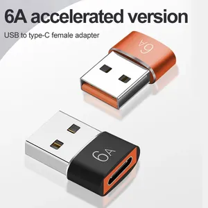 6A Type C To USB 3.0 OTG Adapter USB-C Female USB Male Converter For MacBook Pro Samsung S20 Xiaomi Huawei Connector