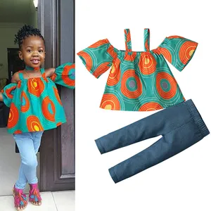 Baby Girl Clothes Infant Boho Clothing Sets Children Floral Suspender Top Denim Pants 2pcs Toddler Summer Outfits