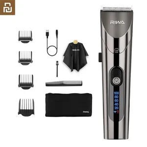 Youpin RIWA RE 6305 Washable Rechargeable Hair Clipper Professional Barber Trimmer With Carbon Steel Cutter Head 220623