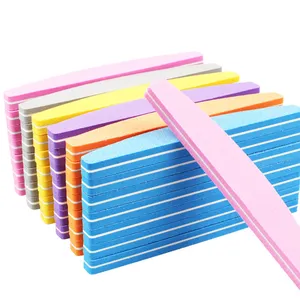 50Pcs/Lot Washable Double Side Sanding Sponge Nail File Buffer 100/180 Grit Emery Boards Polishing Manicure Tools for Nail Art