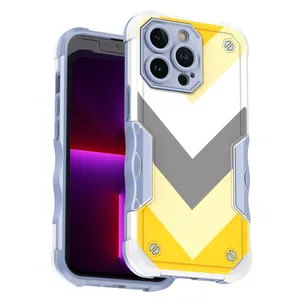 Customized Geometry Printing Phone Case For iPhone14 13 12 Mini 11 Pro Max Xr Xs 6 7 8 Plus TPU Hard PC Anti-Drop Luxury Camera Protectors Colorful Armor Phones Case Cover