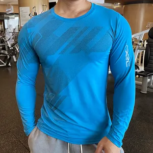 High Quality Running Sport Shirt Men Fitness Compression Long Sleeve Upper Clothing Crew Neck Swearshirt Male Rash Guard Wicking 220520