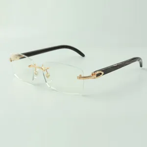 Buffs glasses frames 3524012 with natural black textured buffalo horns sticks and 56mm lenses