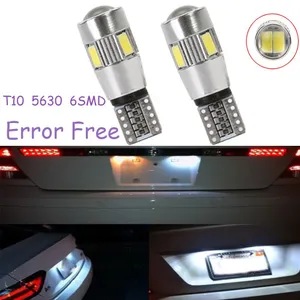 Lighting T10 6SMD 5630 194 501 W5W White Car LED Light Bulb Canbus ERROR Free Lamps