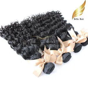 mongolian human hair weft weaves 10 34 3pcs lot virgin humanhair bundles deep wave hairextensions natural color bellahair