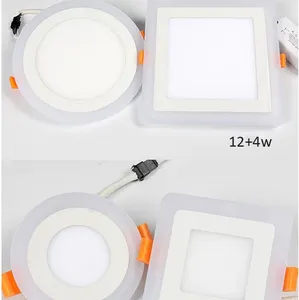 Led Panel Downlight 6w 9w 16w 18W Round/Square 3 three model led Ceiling Recessed panel Light AC85-265V Painel lamp CE ROHS