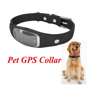 S1 Pet GPS Collar Mini Waterproof Silicon Pets Collar GPS Tracker GPS+LBS+WIFI Locator for Dog Cat Tracking Geofence Free APP Ann