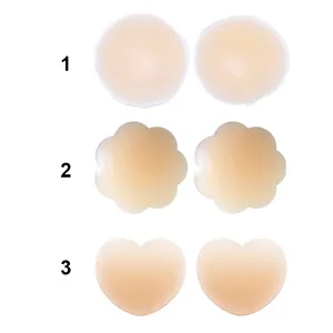 Top Popular Sexy Reusable Silicone Bra Nipple Cover Patch Breast Pasties Self-adhesive Nipple Patch Nude Comfortable for women