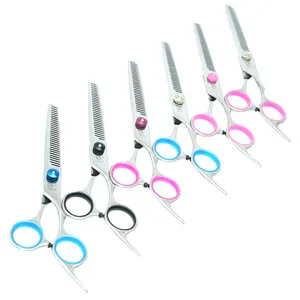 6.5Inch Meisha Professional Pet Grooming Scissors Set JP440C Hot Cutting & Curved &Thinning Shears Dog Grooming Shears 62HRC.HB0071