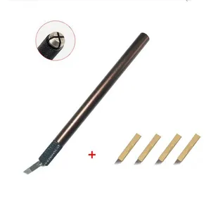 Manual tattoo pen for permanent makeup pen eyebrow tattoo with 4 pieces 12pins blade needle microblading pen