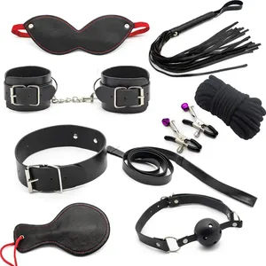 8 piece pack adult games sex product for couples bondage restraint Set Handcuff Whip mask rope erotic Toy Kit sex toy for woman