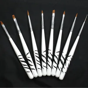 Helpful 8PCS Nail Art Brush Dotting Painting Pen Set Acrylic Drawing Liner Tool #T509