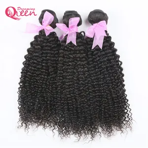 Mongolian Kinky Curly Hair Bundles Mogolian Virgin Human Hair Weaves Double Weft Hair Extensions 3 pcs Natural Color Free Shipping