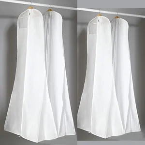 Thick Nonwoven White Dust Bag For Wedding Dress Prom Evening Gown Bags 180 70 25 CM Garment Cover Travel Storage Dust Covers241x