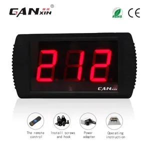 [GANXIN]Portable 3 Digits 3 inch High Quality Red LED counter Brightness Light Tubes Display Digital Counter with IR Remote Control