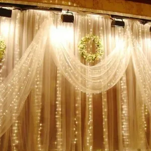 Edison2011 Hot 300LED Curtain Lights For Wedding Icicle LED String Fairy Light Christmas Party Home Decoration 3mx3m 220V 110V