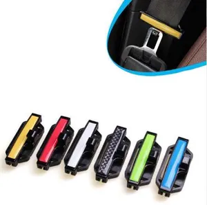 2Pcs/Lot Car Seat Belt Clamp Buckle Adjustment Lock Safety Belt Protection Clip Fastener for Vehicle 7 Colors Seatbelt Stopper
